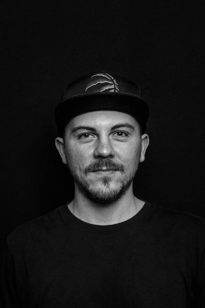 Black-and-white portrait of Mark Schwanethal